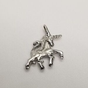 sterling silver unicorn pendant